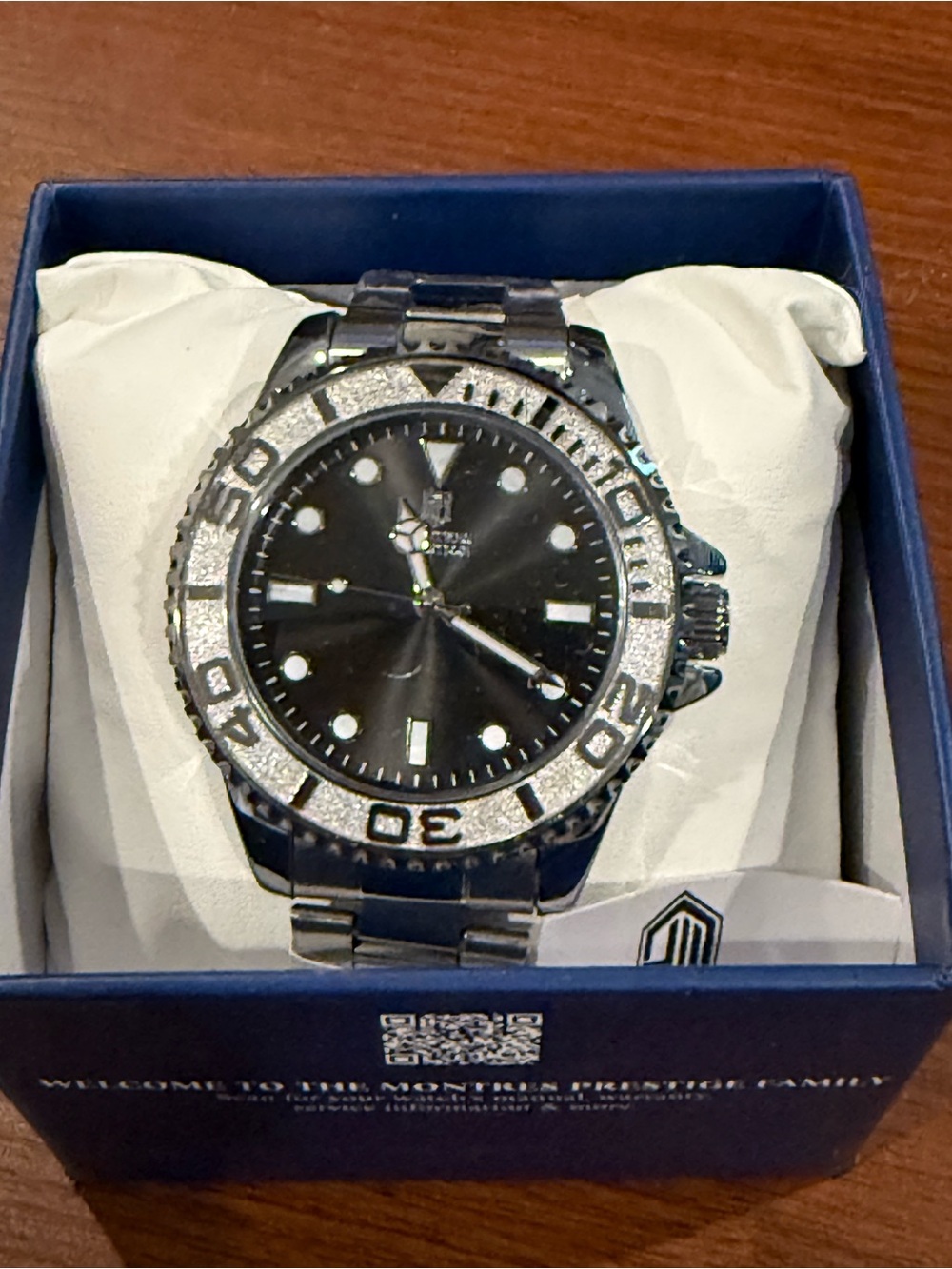 Monster Prestige Silver Stainless Steel Diver Watch with Black Dial MPW-0267 - Picture 2 of 5